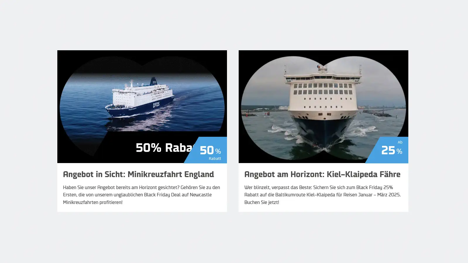 DFDS Black Friday 2024 med 50% rabat på minikrydstogter og 25% rabat til færgeforbindelser