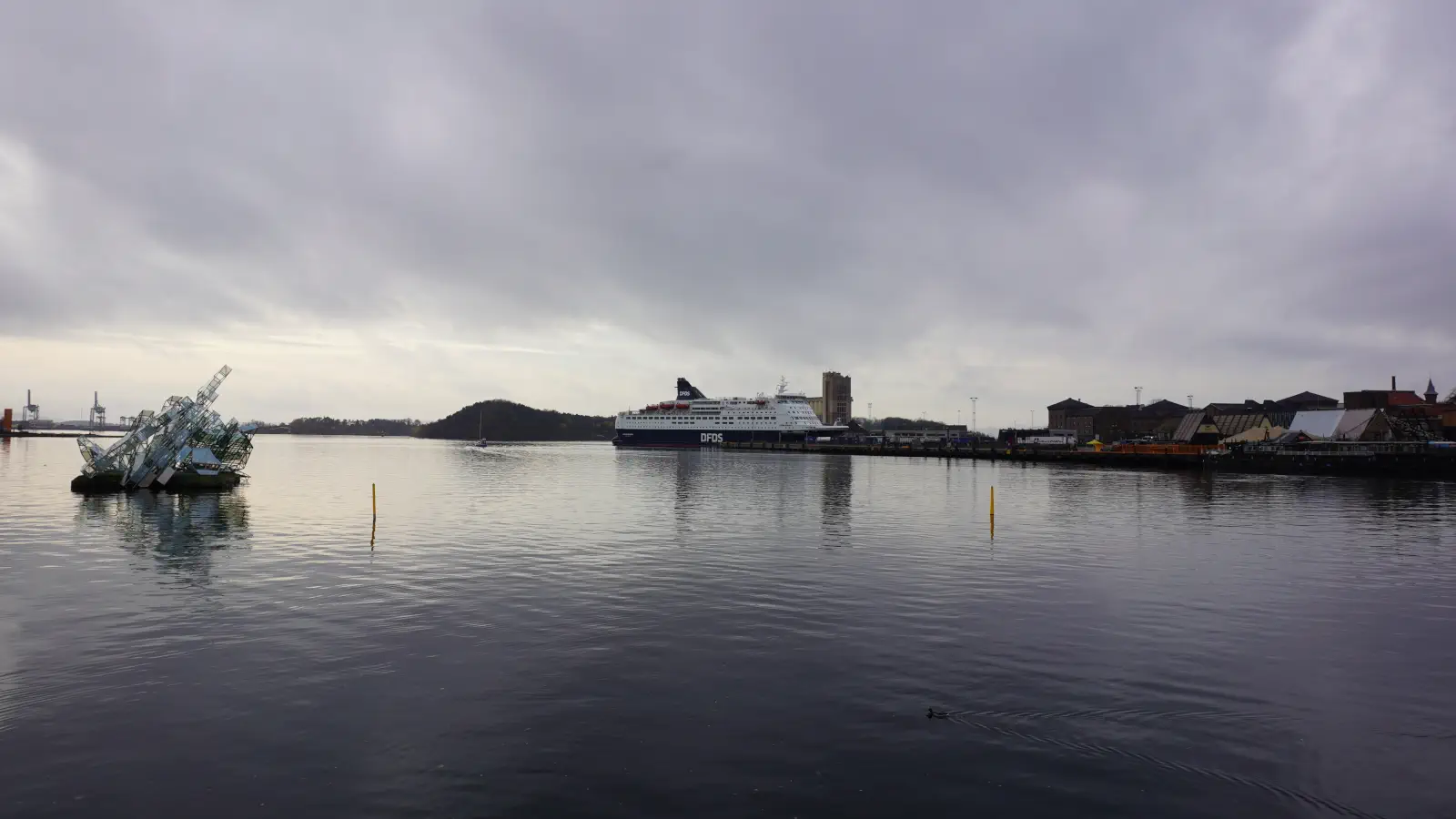 Færge DFDS- Crown Seaways ved færgeterminalen i den norske hovedstad Oslo.