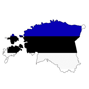 Kort og flag i Estland