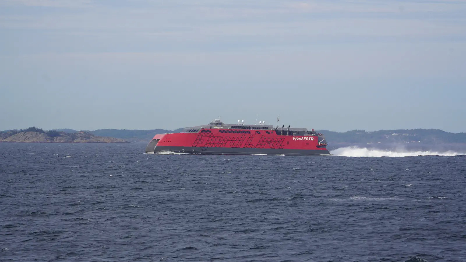 Fjord Line F Færge STR på vej fra Hirtshals til Kristianstand.
