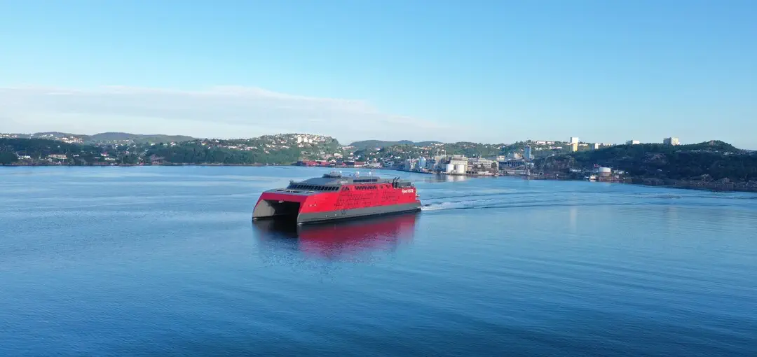 Fjord Line Hurtigfærgen Fjord FSTR er i drift til færgeruten Hirtshals-Kristiansand