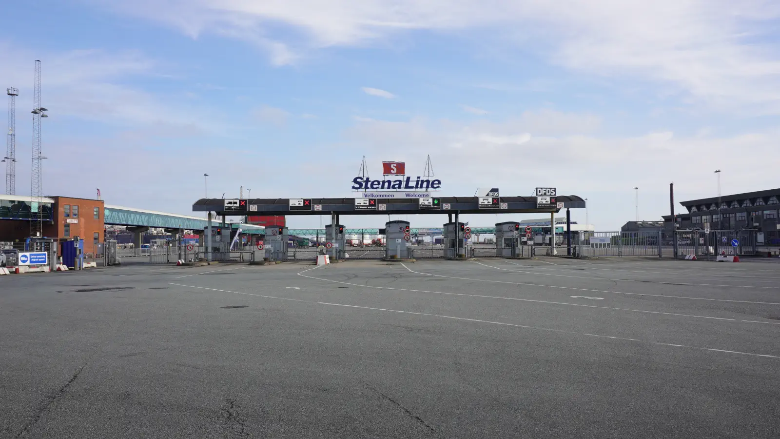 Færger Stena Line Check-in område til DFDS og i Frederikshavn.