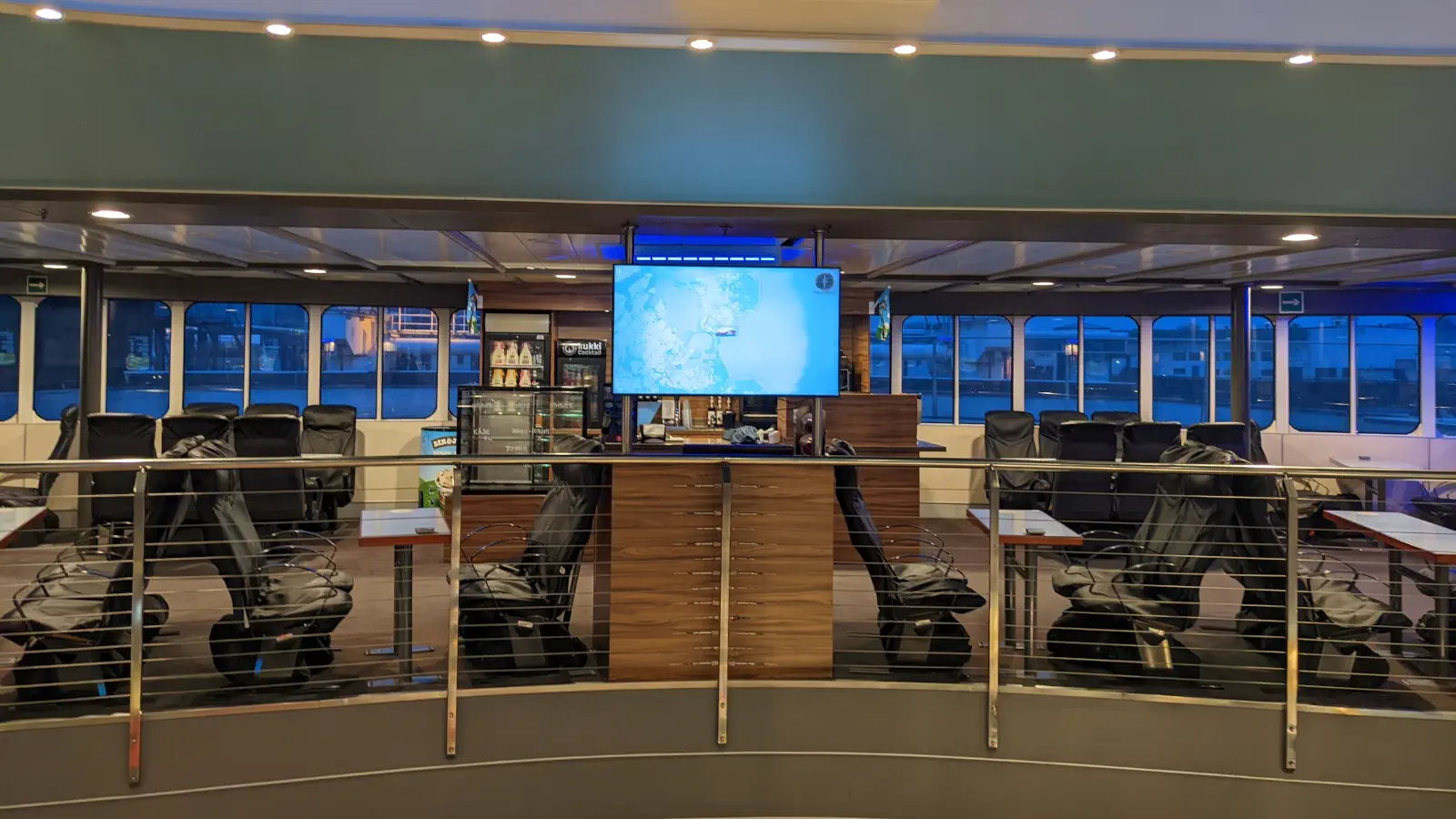 Det øverste dæk til Skane Jet - det er her, Premium Economy- og Business-områderne er placeret