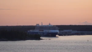 Kapellskar Finnlines Færge Finnsirius i havnen i Kapellskär.