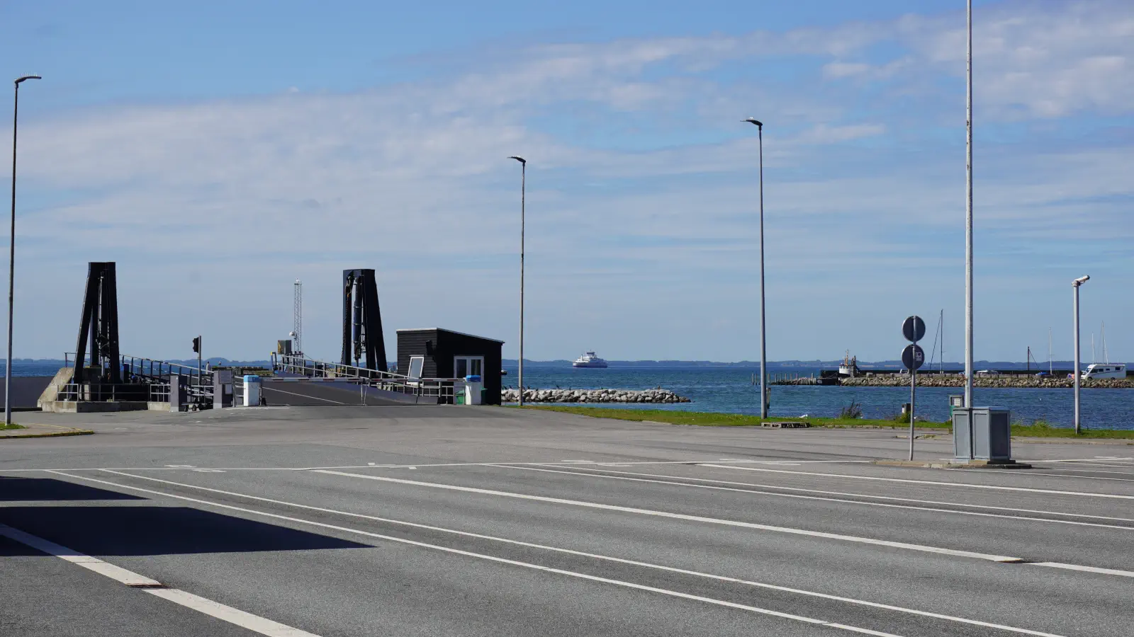 Færger Færgen til Spodsbjerg på Lolland sejler fra færgeterminalen i Tårs.