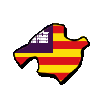 Kort og flag i Mallorca