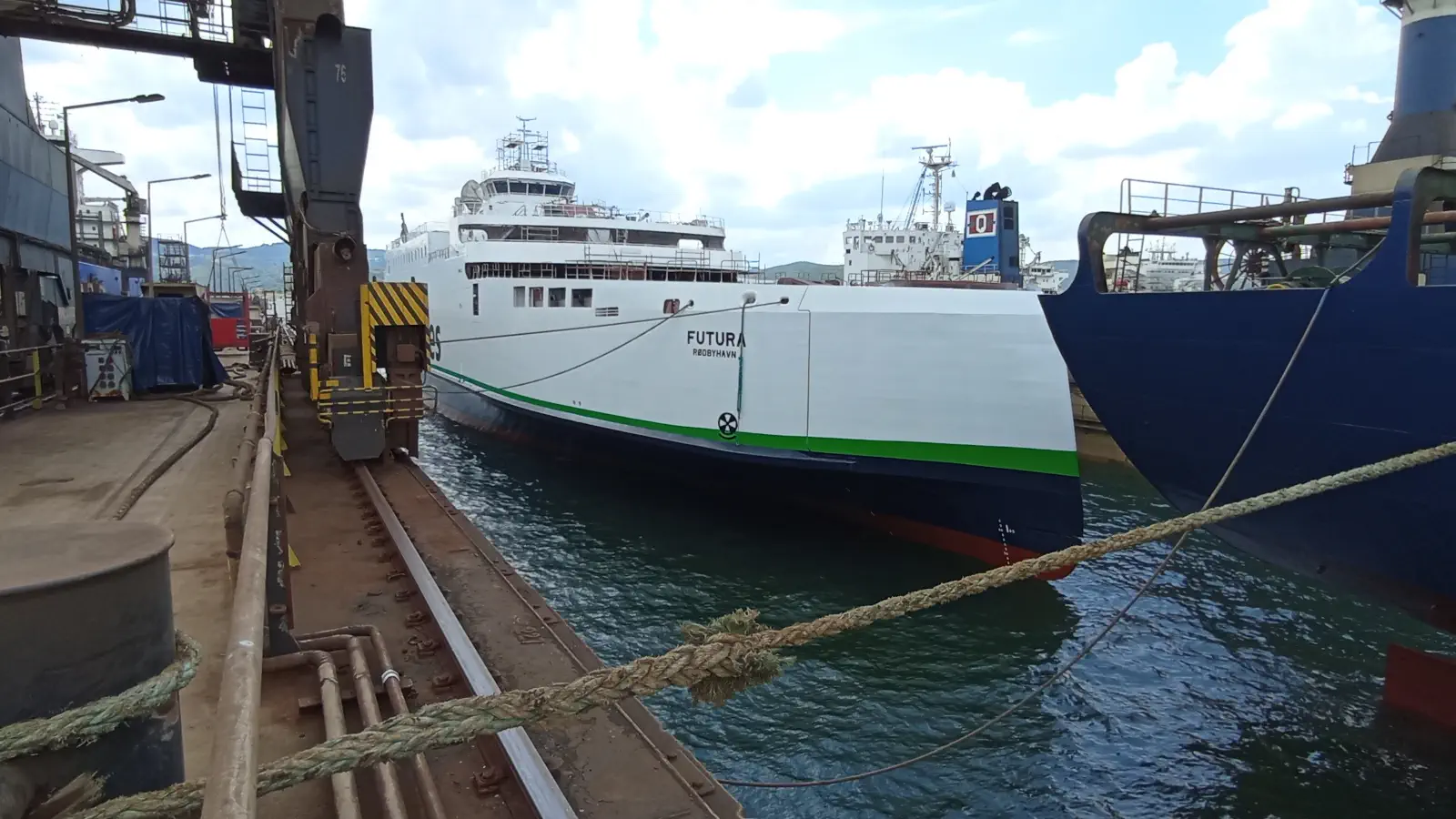 Scandlines' Færge THE BALTIC WHALE (Futura) på Cemre-værftet.