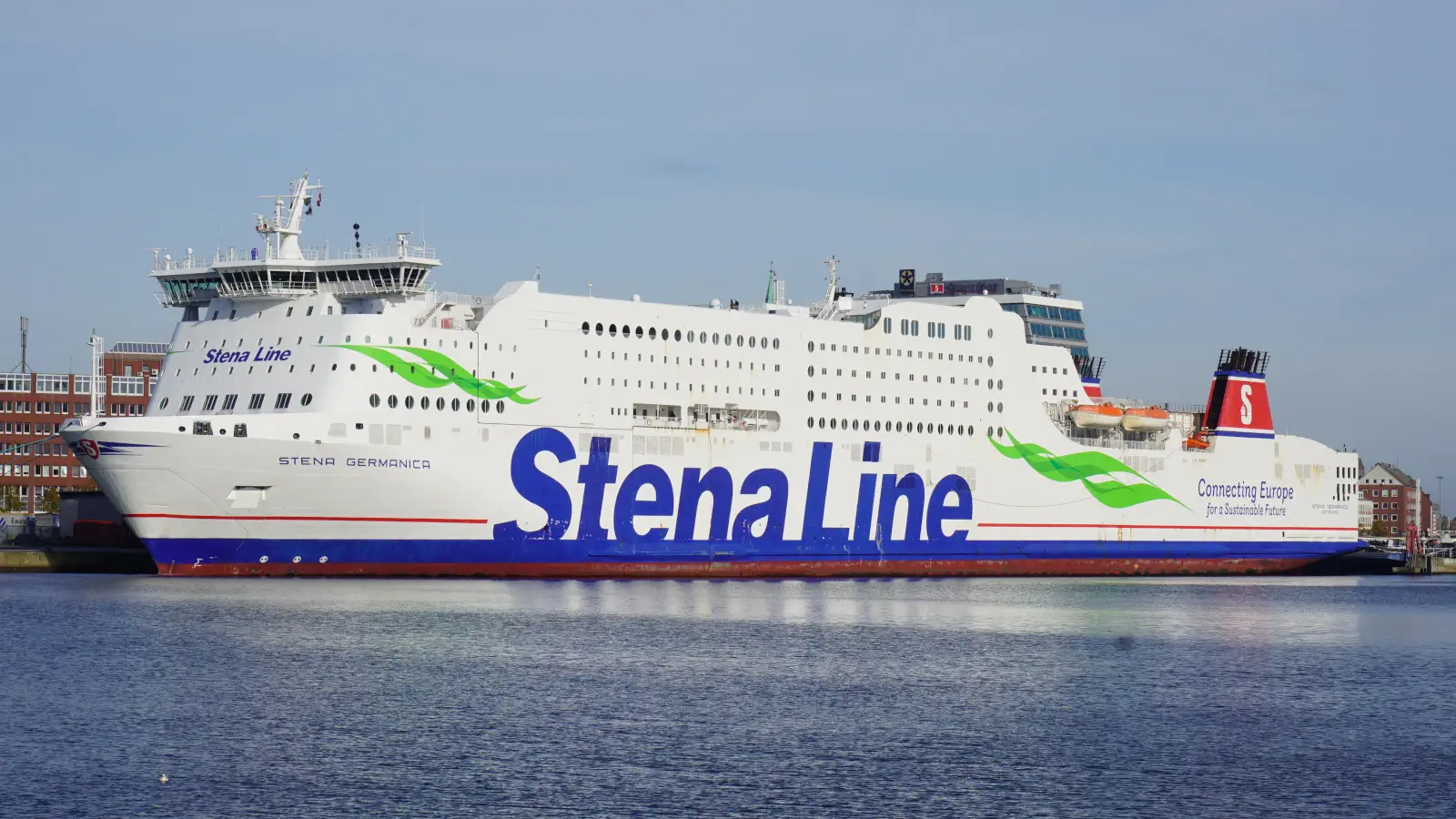 Stena Line Færge Stena Germanica ved færgeterminalen i Kiel.
