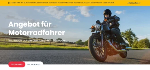 TT-Line Rabat til motorcyklister