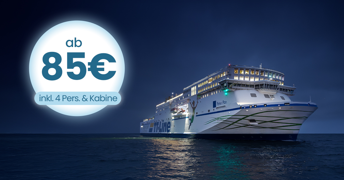 TT-Line Black Week 2025 - rejs til Sverige med op til 4 personer fra €85