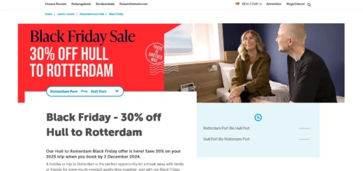 P&O Ferries Black Friday-tilbud med 30% rabat.
